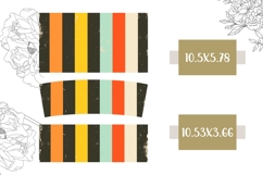 Retro Stripes Tumbler Print, Abstract 40 Oz Tumbler Product Image 2