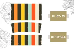 Retro Stripes Tumbler Print, Abstract 40 Oz Tumbler Product Image 2