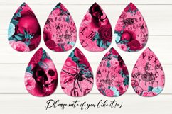 Gothic tarot flower | Sublimation Teardrop Earring bundle Product Image 2