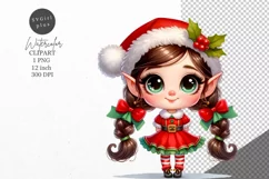 Christmas clipart, Christmas elf clipart, Elf clipart Product Image 1