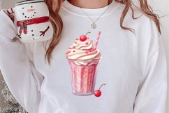 Pink Christmas Coffee Sublimation Clipart, Christmas PNG Product Image 2