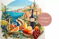 3D Wine Tumbler Wrap Design, Vacation Tumbler Design Product Image 2