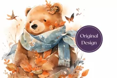 Winter Tumbler Wrap, Teddy Bear Tumbler Sublimation Product Image 2