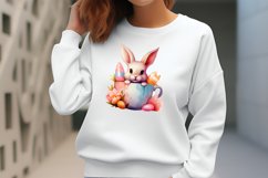 Easter Coffee Cup Sublimation Clipart, Watercolor Clipart Product Image 2