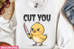 Cut You PNG, Funny Duck Sublimation PNG Product Image 3