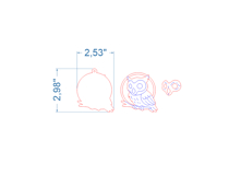 Halloween Owl Keychain SVG laser cut files for Glowforge Product Image 2