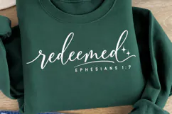 Redeemed Ephesians 1:7 Christian PNG, Redeemed Bible Verse F Product Image 2
