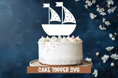 Baby Boat cake topper SVG I Cake topper SVG Product Image 1