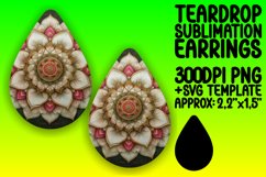 Artful Teardrop Design for Sublimation , Mandala Product Image 1
