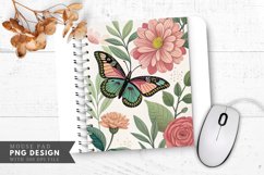 Butterfly Blossoms Nature Journal Mouse Pad PNG Design Product Image 1