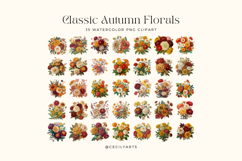 Golden Bloom - Classic Autumn Florals Clipart Bundle Product Image 2