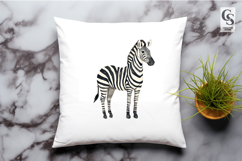 Watercolor Zebra Clipart Sublimation PNG Product Image 3