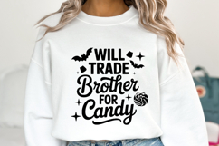 Will trade Brother for candy Svg | Halloween Svg | Shirt Svg Product Image 1