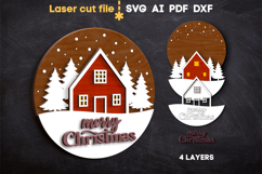 Farmhouse Christmas Sign SVG laser cut file for Glowforge Product Image 2