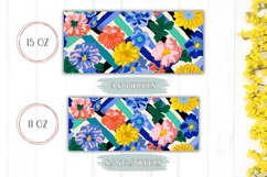Pop Art Flowers Mug Template, Floral Mug Sublimation Design Product Image 2
