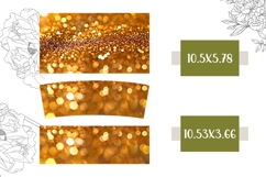 Gold Tumbler Design, Glitter 40 Oz Tumbler Wrap Product Image 2