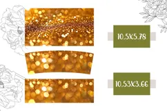 Gold Tumbler Design, Glitter 40 Oz Tumbler Wrap Product Image 2