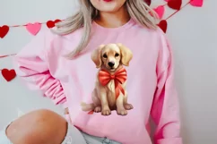 Cute Valentine Dog Clipart, Valentines Day Dog Clipart Product Image 2