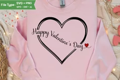 Happy Valentine's Day SVG | Valentine Quote SVG PNG Product Image 1