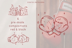 Boxing theme line art bundle EPS|PNG|SVG|JPG| fitness art Product Image 2