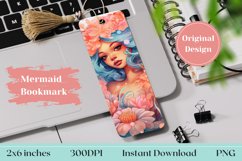 Mermaid Bookmark Design, Printable Bookmark Sublimation Product Image 1