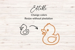 Cute Baby Duck Illustration SVG Product Image 2