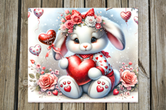 Valentine Rabbit | 4 love Skinny tumbler designs Product Image 2
