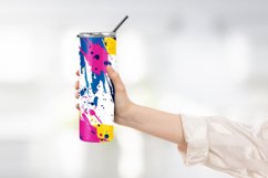 Colorful abstract splashes tumbler wrap sublimation design Product Image 2