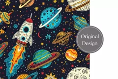 Art School Tumbler Wrap Design, Galaxy Tumbler Template Product Image 2