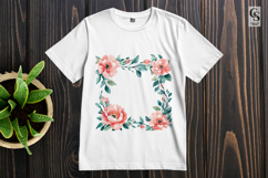 Watercolor Floral Frame Clipart Product Image 2