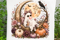 Coquette Ghost Moon Halloween Cute Sublimation SVG Product Image 3