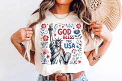 God Bless the USA PNG T-Shirt|4th of July PNG Sublimation Product Image 8