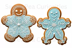 Christmas, GingerBread, Ephemera, PNG, watercolor, Clipart Product Image 2