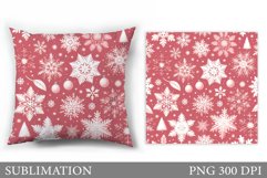 Snowflakes Pillow Design. Christmas Pillow Sublimation Product Image 1
