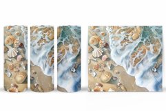 3D Seashell Tumbler Sublimation. Sea Tumbler Wrap Design Product Image 2
