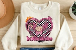 Be Mine Valentine PNG, Valentine Heart PNG, Pink Checker Hea Product Image 2