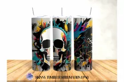 Skull Tumbler Wrap | Quilling Horror Tumbler Wrap Product Image 2