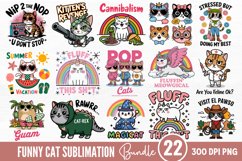 Funny Cat Sublimation Bundle PNG Product Image 1