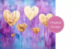 Love Hearts Tumbler Design, Valentine's Day Sublimation Product Image 2