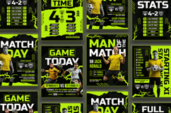 Green Neon | Football Instagram Post Product Image 2