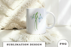 Watercolor Snowdrop Flowers Bouquet png Product Image 2