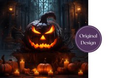 3D Pumpkin Tumbler Wrap, 3D Halloween Tumbler Wrap Design Product Image 2
