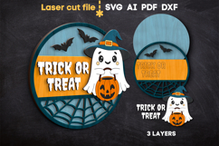 Halloween Ghost SVG laser cut files for Glowforge Product Image 2