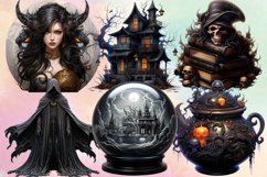 Dark Witch Sublimation Clipart Bundle, Dark Witch Sublimatio Product Image 3