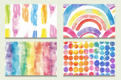 Watercolor Rainbow Cutting Boards sublimation Design Product Image 2