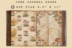 Cottagecore mushroom junk journal pages Product Image 2