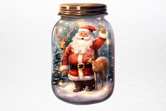 Christmas in Jar Watercolor Clipart PNG Product Image 2