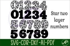 Star number two layer wall sign SVG cut files Product Image 2