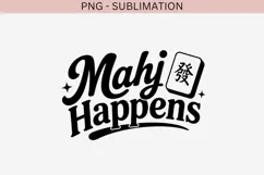 Mahjong quote png design for T-shirts Product Image 3