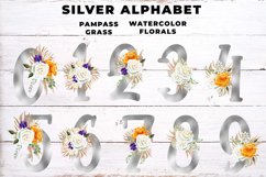 Silver Boho Floral Alphabet Product Image 2